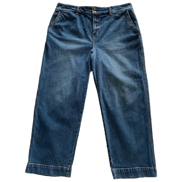 TALBOTS Womens' Sydney Wash High Waist Straight Ankle Jeans Size 16 - Picture 7 of 10